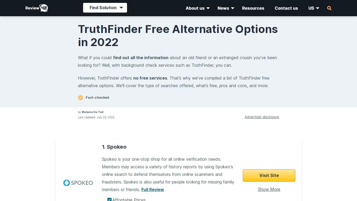 TruthFinder Free Alternative [Best Options In 2022] - Review42