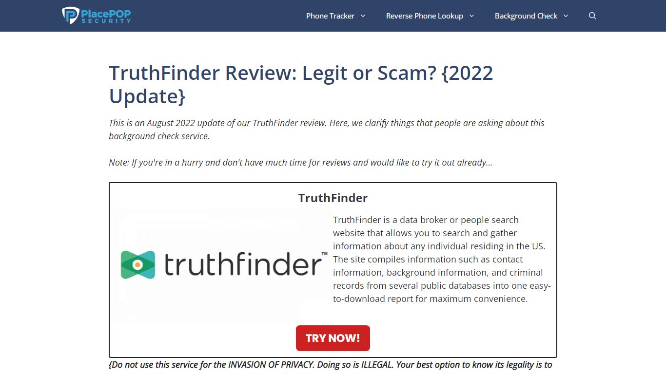 TruthFinder Review & 5-Day Free Trial: Legit or Scam? {2020 Update}